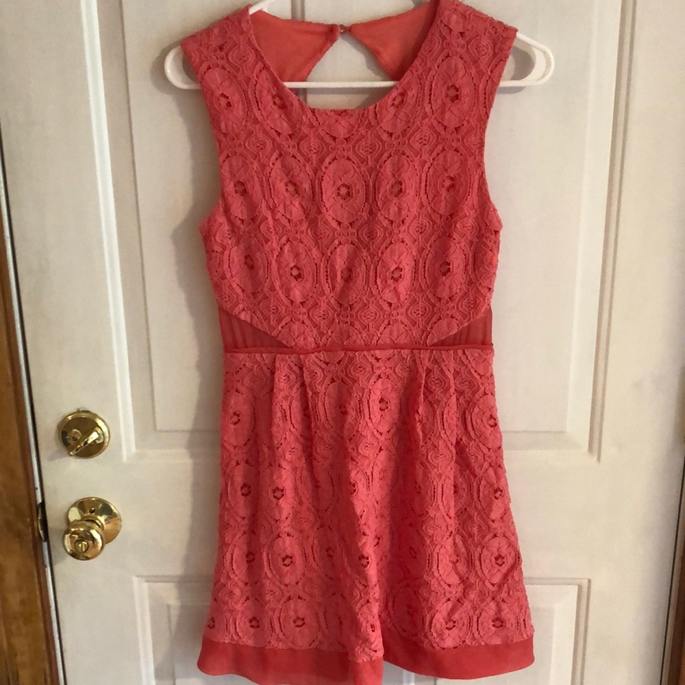 Kimchi Blue coral sleeveless pattern dress (4)